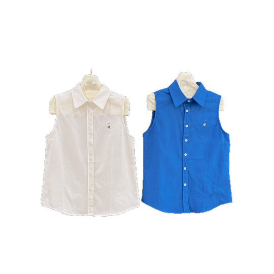 Damen Klassische ärmellose Bluse Shop Nory