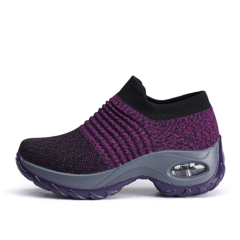 Damen gestrickter Slip-On Sportsneaker mit luftgepolsterter Zwischensohle Shop Nory