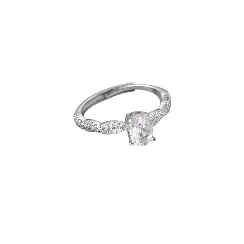 Damen Ring mit Zwillingsdesign und funkelndem Zirkon Shop Nory