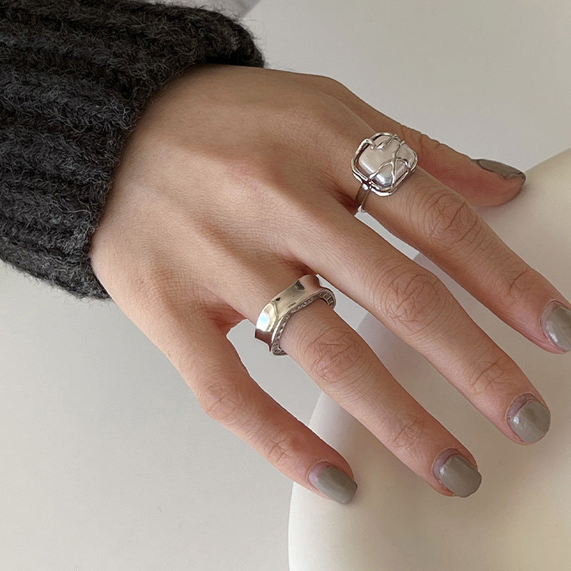 Damenring mit floralem Gitterdesign Shop Nory
