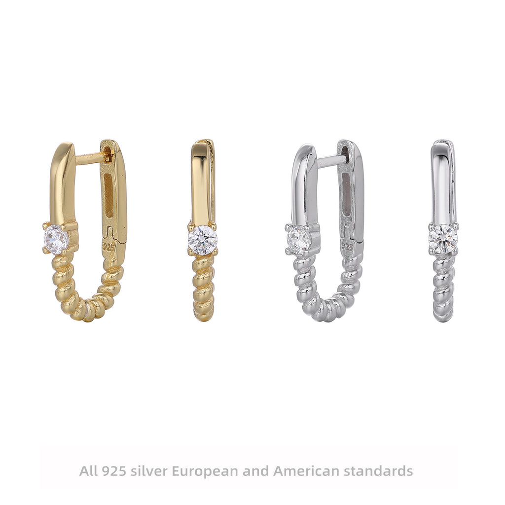 Damen Ohrhänger mit elegantem Twisted-Design und hochwertigem Zirkonbesatz Shop Nory
