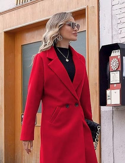 Damen Eleganter Wollmantel