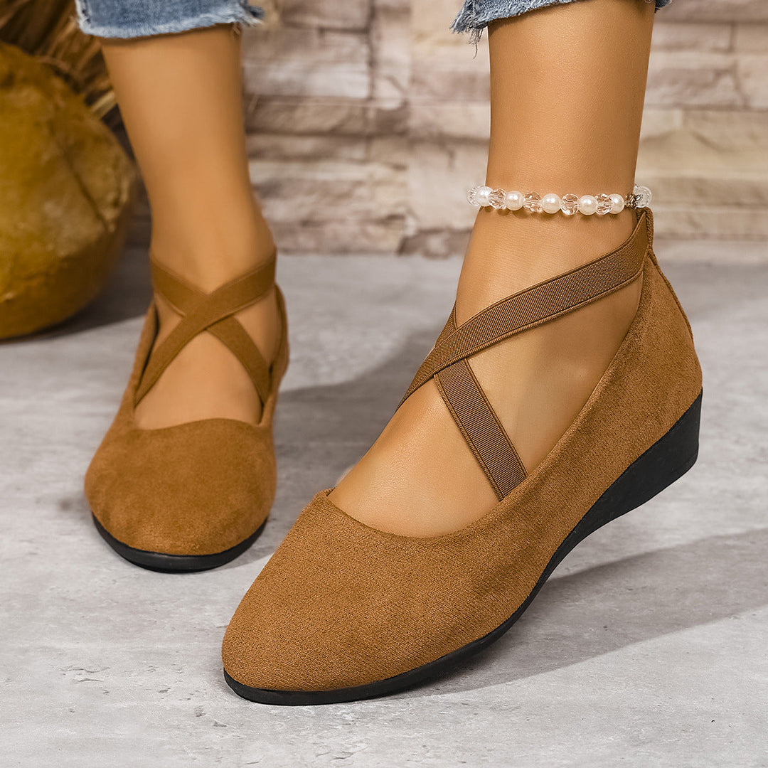 Damen Klassische Ballerinas aus weichem Wildleder