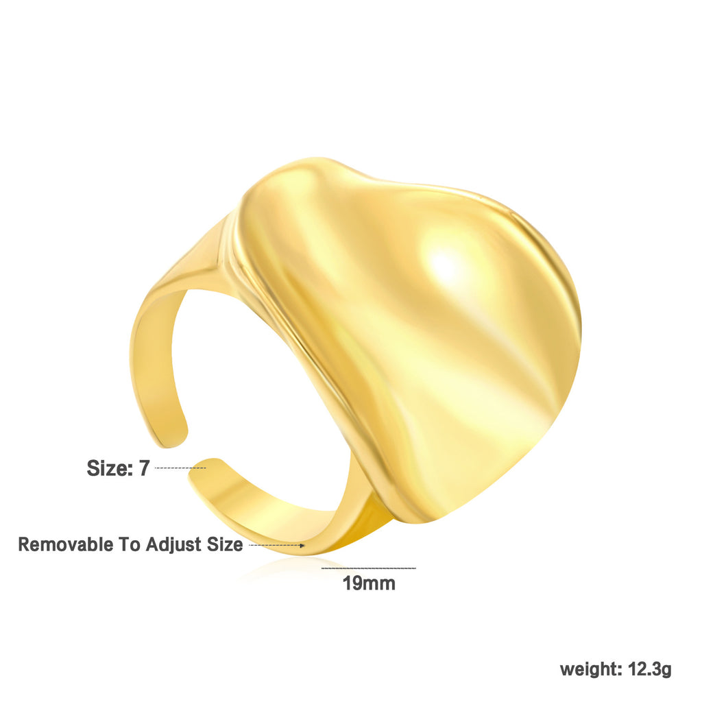 Damen verstellbarer Ring mit elegantem, geschwungenem Design Shop Nory