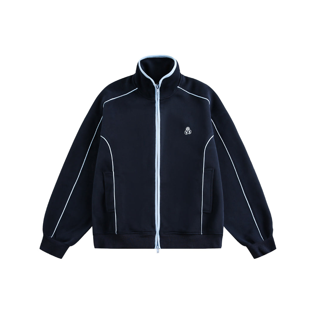 Damen Oversize-Sweatjacke mit Stehkragen und Zwei-Wege-Reißverschluss Shop Nory