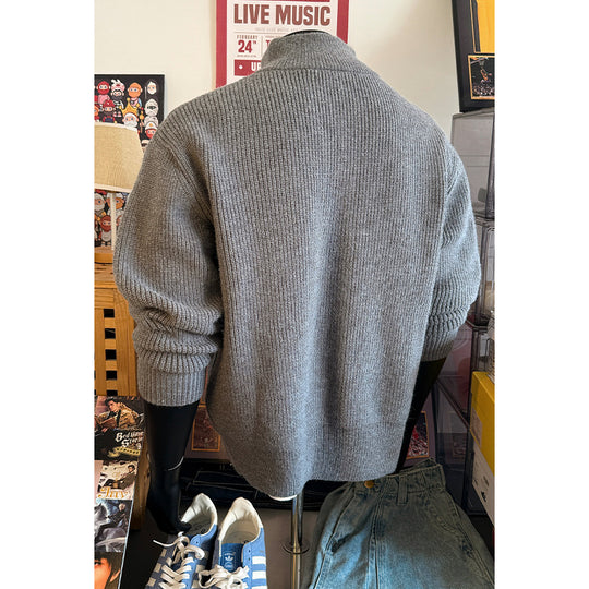 Herren Modischer Strickpullover mit hohem Kragen Shop Nory