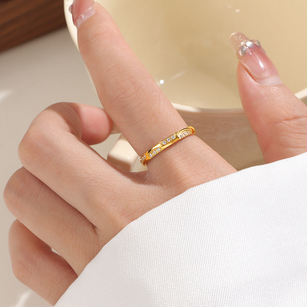 Damen filigraner Ring mit elegantem geschwungenem Design Shop Nory