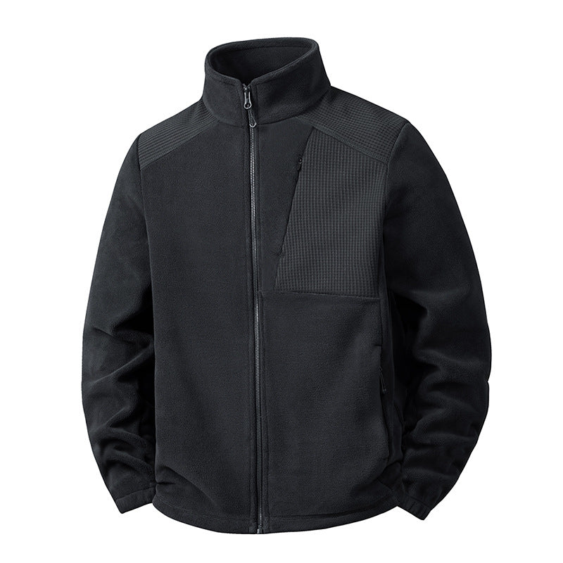 Herren Fleecejacke mit Stehkragen und verstärkten Schulterpaneelen Shop Nory