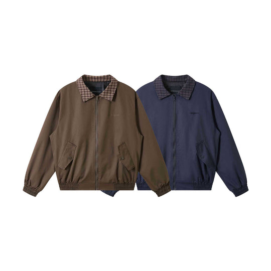 Herren Oversize‑Blousonjacke mit Karokragen und aufgesetzten Pattentaschen Shop Nory