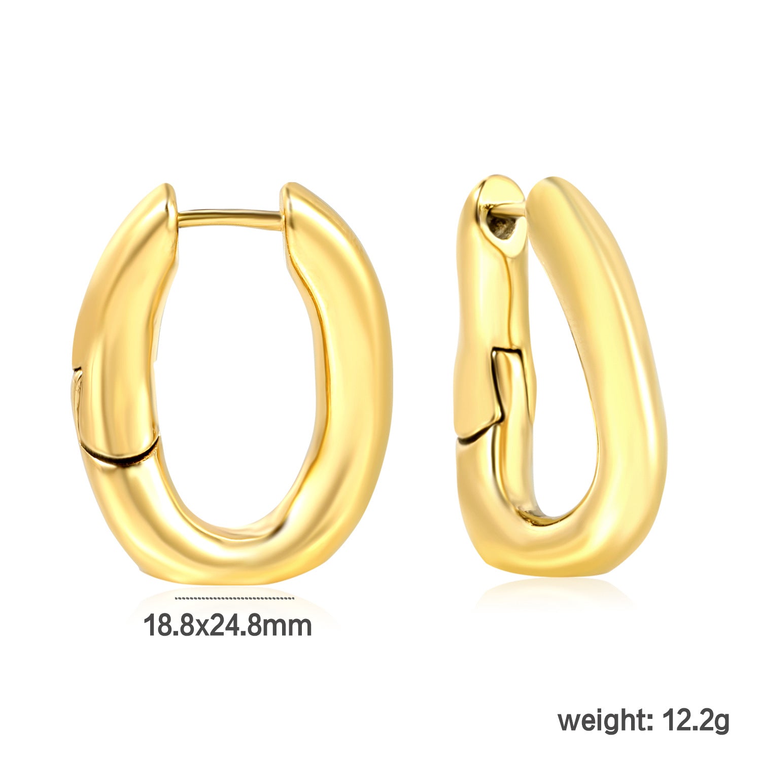 Damen elegante Creolen mit geschwungenem Design und hochwertiger Polierung Shop Nory