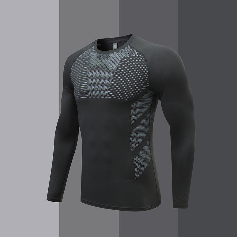 Herren Kompressions-Langarm-Sportshirt