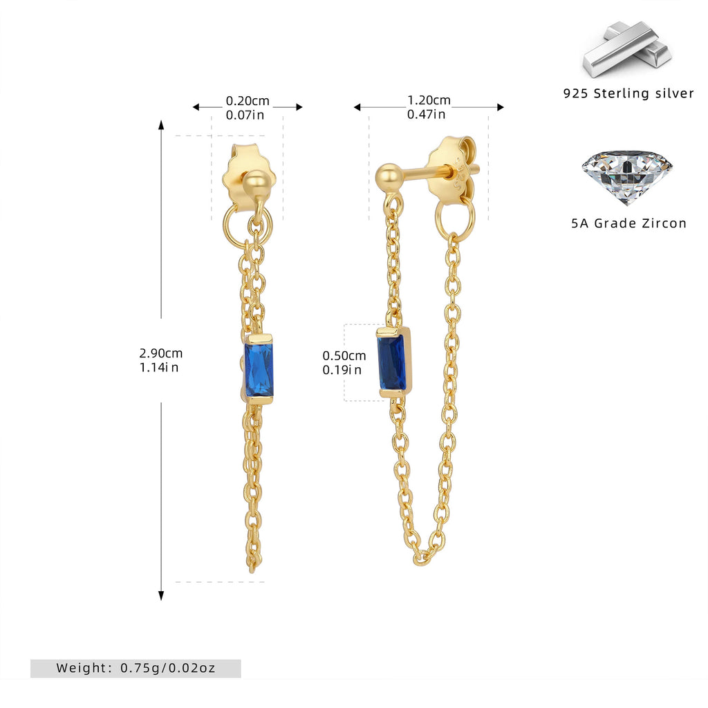 Damen Ohrringe mit luxuriösen Zirkonanhängern aus 925 Sterling Silber Shop Nory