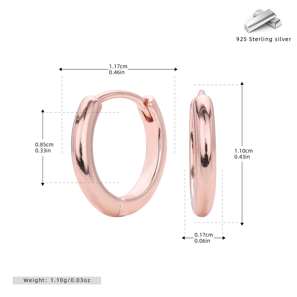 Damen Ohrcreolen mit modernem, minimalistischem Design aus hochwertigem 925 Sterling Silber Shop Nory