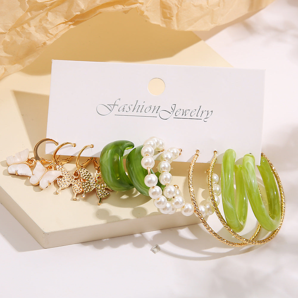 Damen Ohrringe im stylischen Set mit verschiedenen Designs Shop Nory