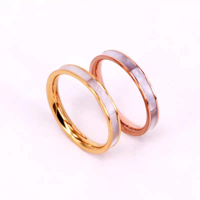 Frauen Moderne Dual-gestreifte Trauring Ring Shop Nory