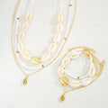 Damen Schmuckset mit maritimen Muschelanhängern und eleganten Ketten Shop Nory