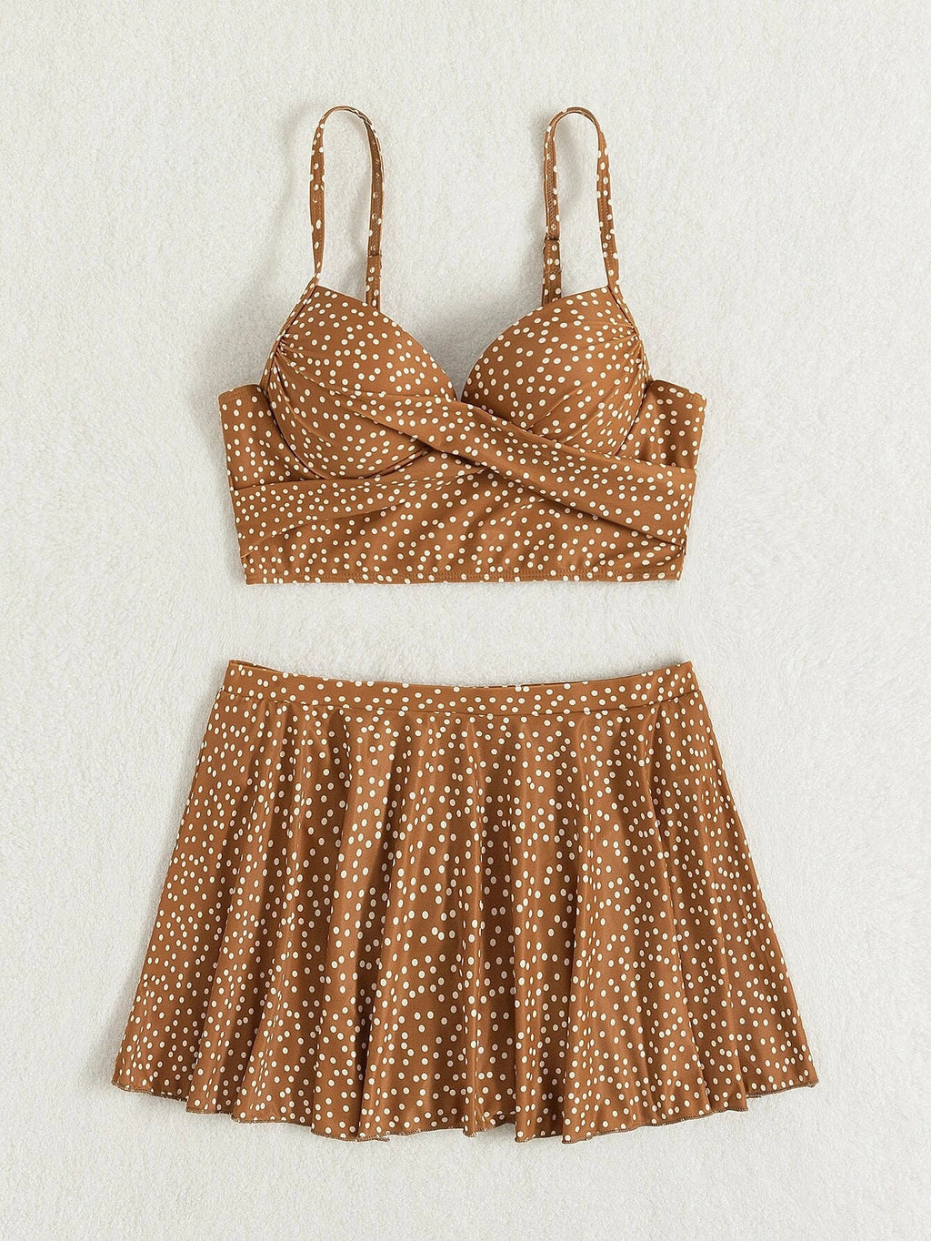 Damen Tankini-Set mit verspieltem Rock und gepolstertem Oberteil