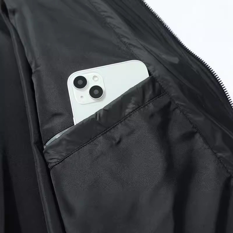 Herren Quiltgefütterte Bomberjacke mit Fleeceärmeln und Utility-Taschen Shop Nory