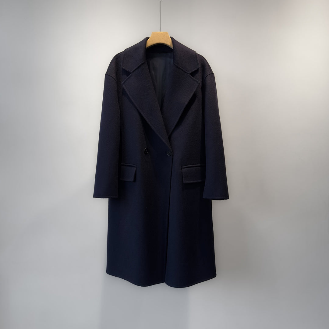 Damen Eleganter Doppelreihiger Oversized Wollmantel Shop Nory