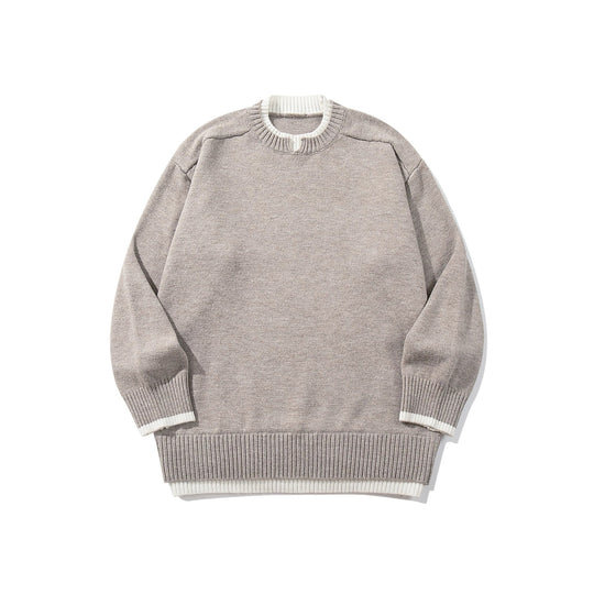 Damen Oversize‑Strickpullover mit kontrastiertem Rippkragen und verlängertem Bund Shop Nory