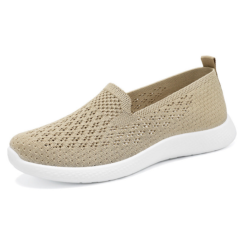 Damen nan nahtloser Strick-Slipper mit perforierter Luftnetzstruktur, ergonomischem Memory-Fußbett und leichter EVA-Dämpfung Shop Nory