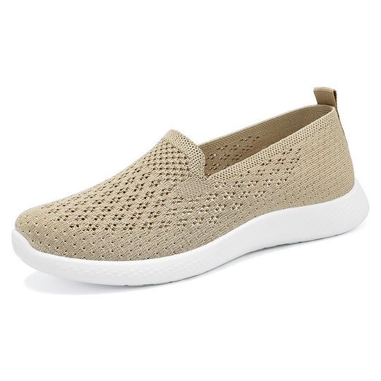 Damen nan nahtloser Strick-Slipper mit perforierter Luftnetzstruktur, ergonomischem Memory-Fußbett und leichter EVA-Dämpfung Shop Nory