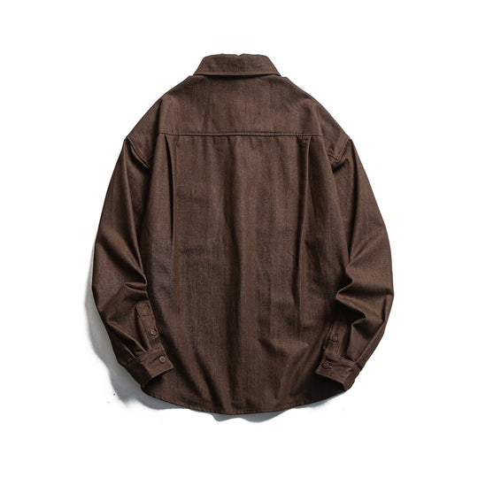 Herren Boxy Hemdjacke aus robustem Twill mit abgerundetem Saum Shop Nory
