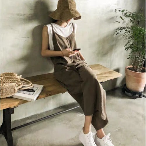 Damen Latzhose Im Lässigen Stil mit Verstellbaren Trägern und Großem Komfort Shopnory