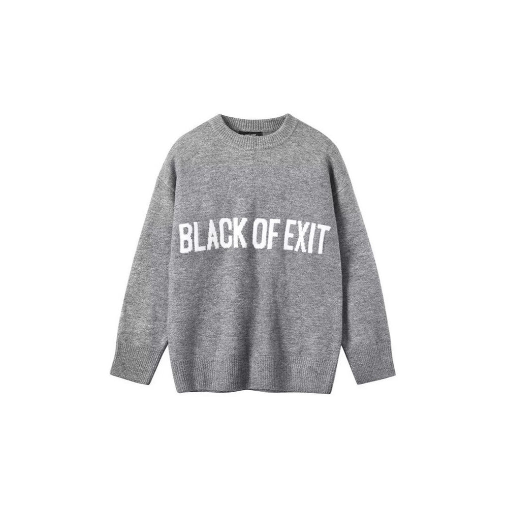 Damen Lässiger Oversized Pullover mit kreativem Schriftzug Shop Nory