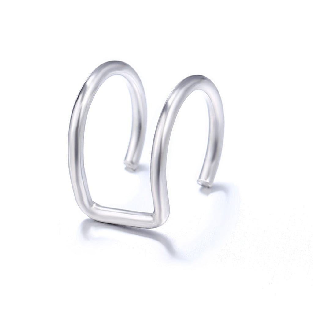 Damen Ring-Set mit funkelnden Zirkonia und modernem, geschwungenem Design Shop Nory