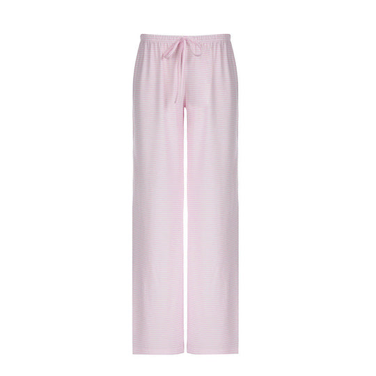 Damen Bequeme und luftige Sommerhose mit Streifenmuster und elastischem Bund