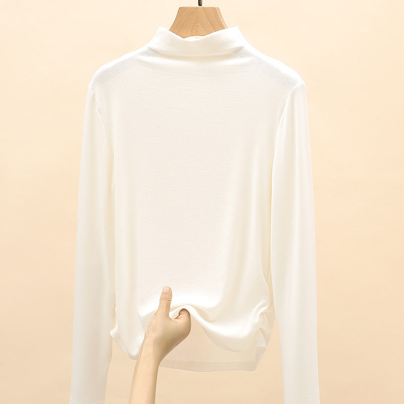 Damen Elegantes Langarmshirt mit hochgeschlossenem Kragen Shop Nory 1787620449