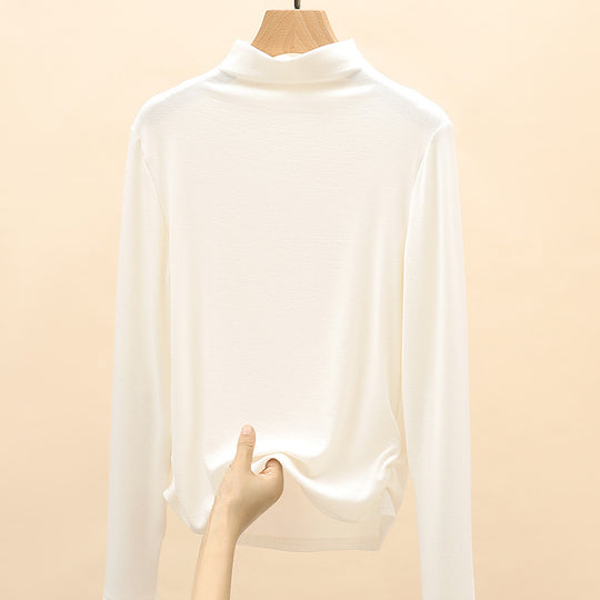 Damen Elegantes Langarmshirt mit hochgeschlossenem Kragen Shop Nory 1787620449