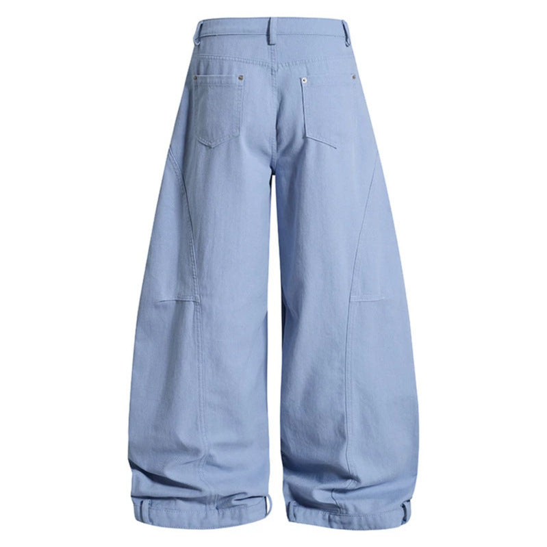 Damen Weite High‑Waist Culotte‑Cargo‑Ballonhose mit Drapierung und verstellbarem Saum Shop Nory