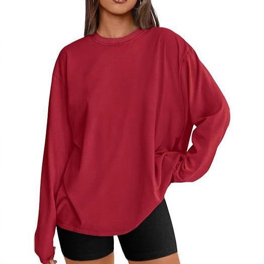 Damen Oversize-Sweatshirt mit Rundhalsausschnitt und verlängertem Saum Shop Nory