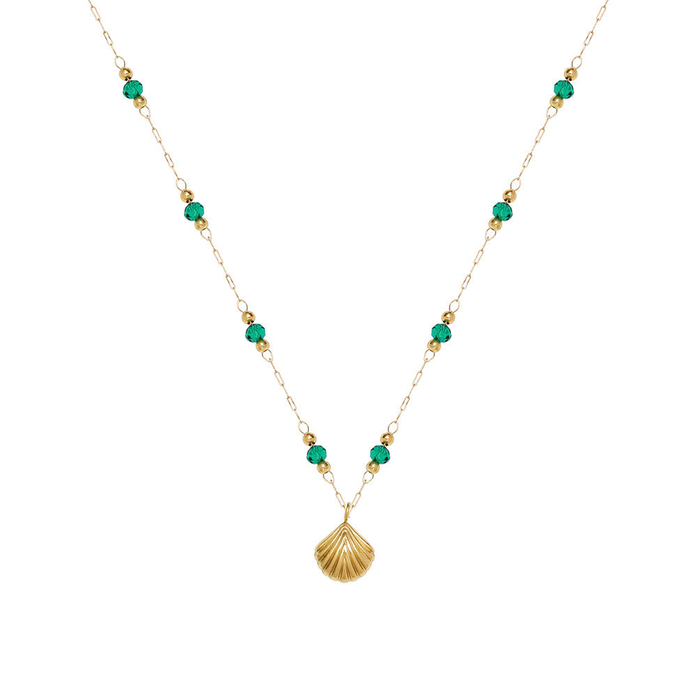 Damen Muschel Charm Schichten Halskette Shop Nory