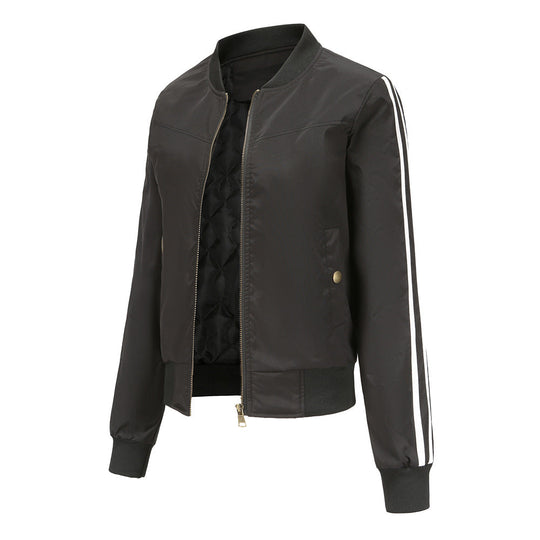 Damen moderne Funktionsjacke mit sportlichen Streifen Shopnory
