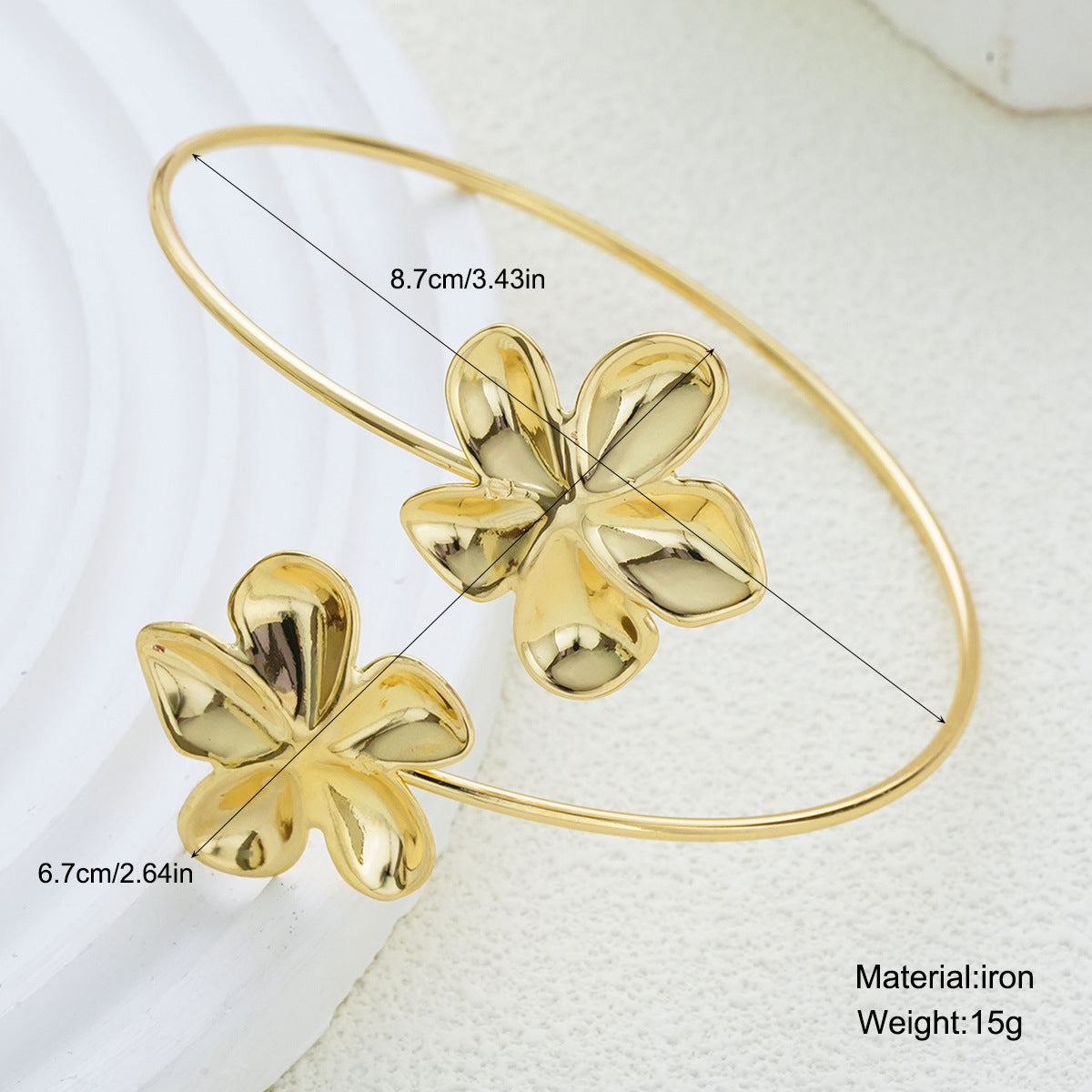 Damen Armreif mit floralem Design Shop Nory