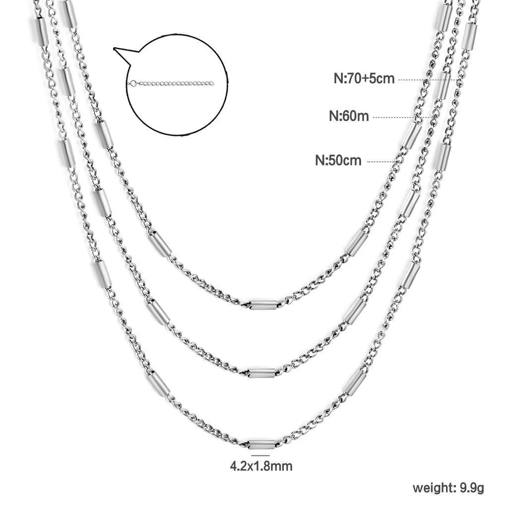 Damen Mehrlagige Halskette mit modernem Design und verstellbaren Längen Shop Nory