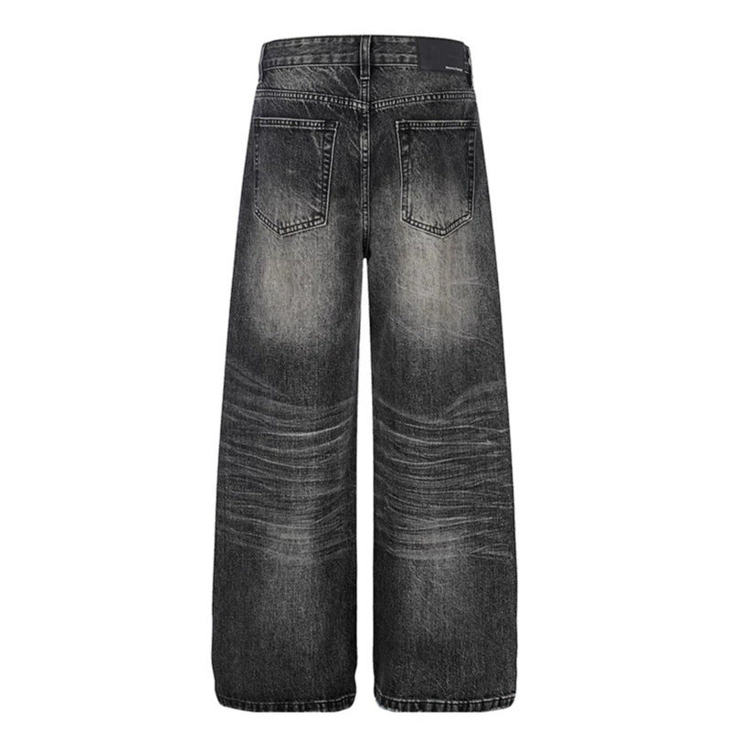 Damen Hochgeschnittene weite Palazzo-Jeans mit Used-Effekt Shop Nory