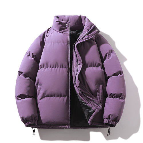 Unisex Wattierte Steppjacke aus Daunenimitat mit hohem Kragen und Kordelzug Shop Nory