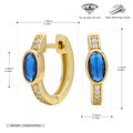 Damen Ohrhänger mit auffälligem ovalem Zirkon und goldfarbener 925er Sterling Silberfassung Shop Nory