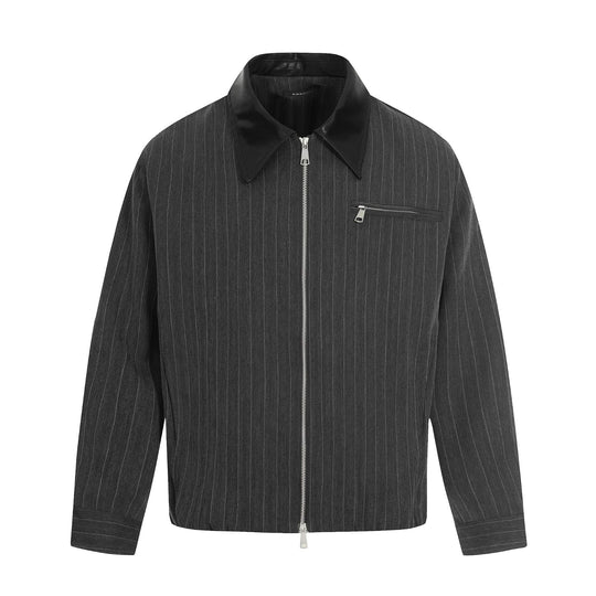 Herren Kurzboxy-Blousonjacke aus Leinenoptik mit Lederkragen Shop Nory