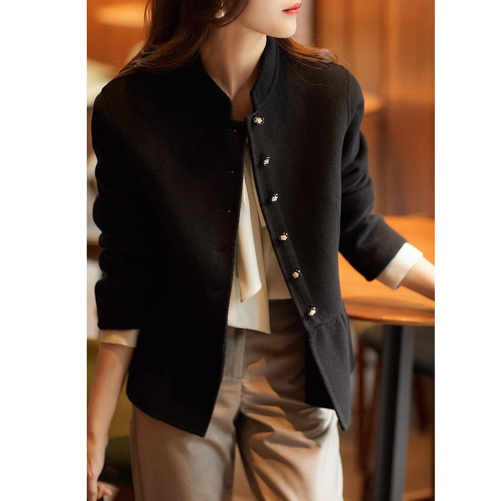 Damen Modischer Sweatjacke mit Knopfdetails Shop Nory
