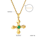 Damen Halskette mit kunstvollem Kreuz-Anhänger und verstellbarer Kette Shop Nory