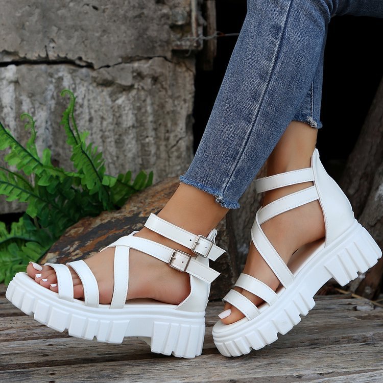 Damen Chunky Sandalen mit verstellbaren Riemen und rutschfester Sohle
