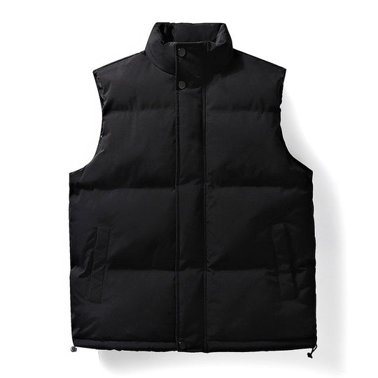 Damen Oversize Puffer‑Weste mit hohem Stehkragen, Frontblende und verstellbarem Kordelzugsaum Shop Nory