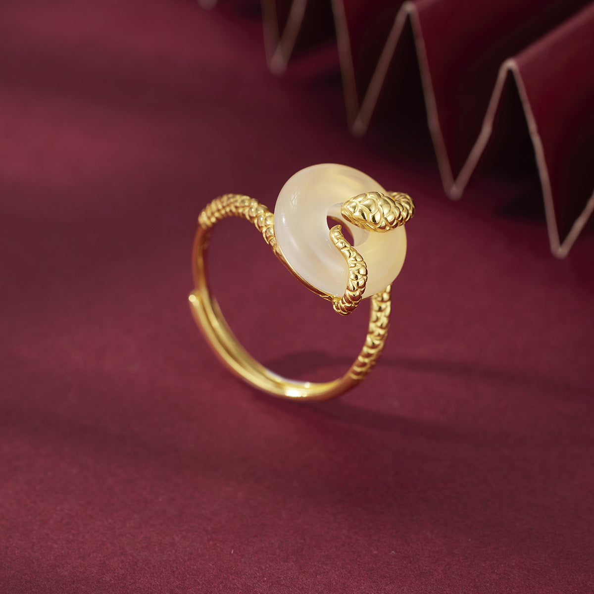 Damen Anhänger-Ring mit kunstvollem Schlangendesign Shop Nory