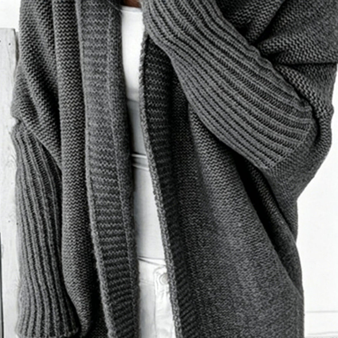 Damen Longline Kapuzen-Strickcardigan mit offener Front Shop Nory