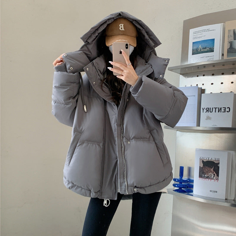 Damen nan oversized gesteppte Kurzjacke mit Kapuze, winddichter Fütterung und übergroßem Kragen Shop Nory